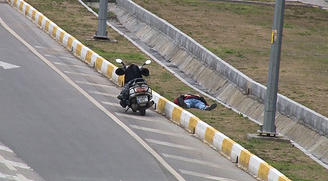 Herkes kaza yaptı sandı, sağlık ekiplerini görünce kalkıp selfie yaptı