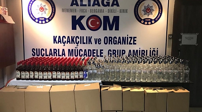 İzmir'de araçtan kaçak ve sahte içki çıktı: 1 gözaltı