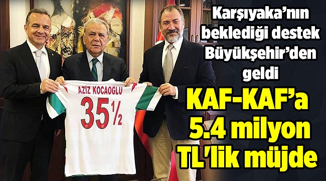 Karşıyaka'ya Büyükşehir'den 5.4 milyon TL'lik müjde