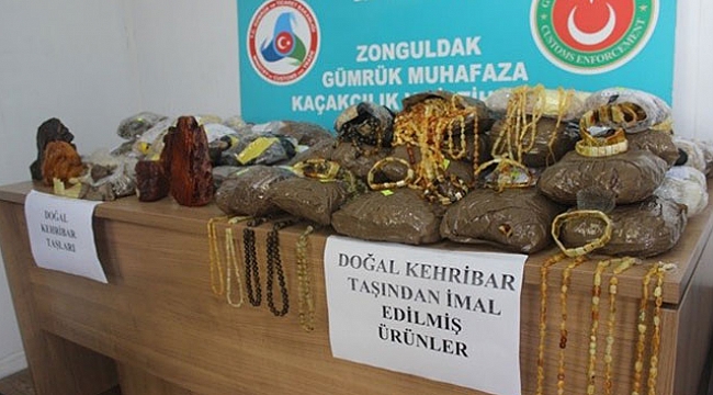 Tır dorsesinde 646 bin 945 TL'lik kehribar taşı ele geçirildi