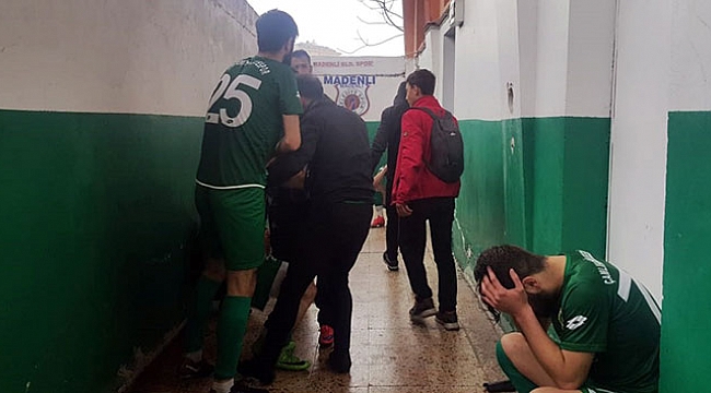 Amatör maçta olay çıktı