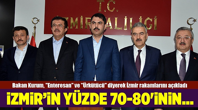 Bakan Kurum, "Enteresan" ve "Ürkütücü" diyerek İzmir rakamlarını açıkladı