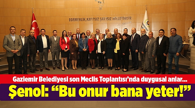 Başkan Şenol; “Bu onur bana yeter!”