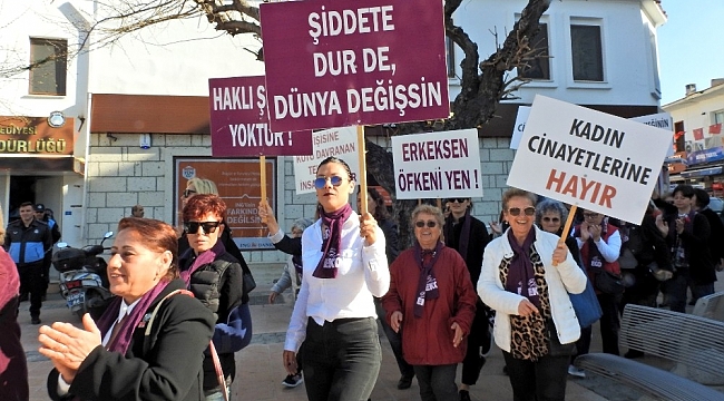 Çeşmeli kadınlar alkışlarla yürüdü