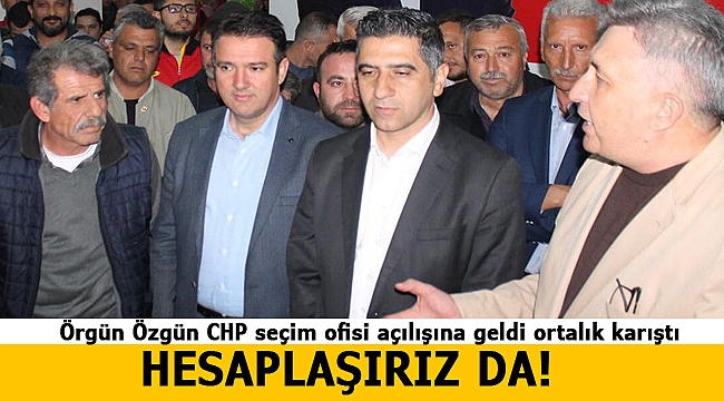 CHP Menderes'te Seçim Ofisi Açılışında Gerginlik Yaşandı