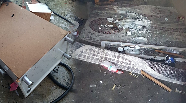 Cinnet geçirdi, evi ateşe verdi