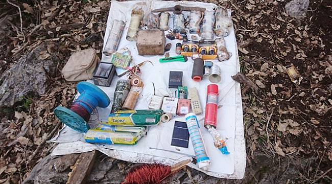 Cudi Dağı'nda teröristlere ait mühimmat ele geçirildi