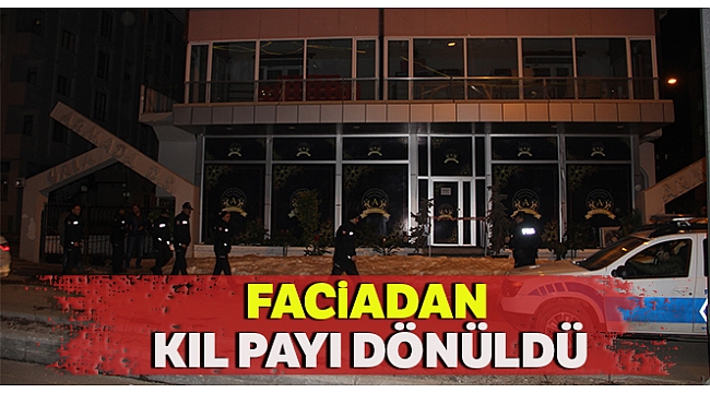 Düğün salonunda faciadan kıl payı dönüldü