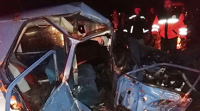 İki otomobil çarpıştı: 1 ölü, 1 yaralı