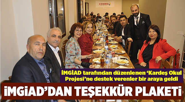 iMGiAD’DAN TEŞEKKÜR PLAKETi