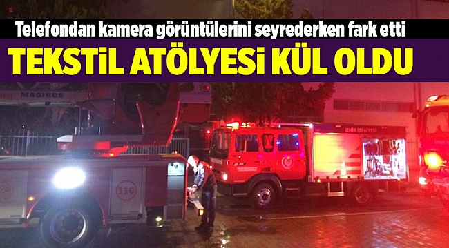 İzmir'de korkutan iş yeri yangını