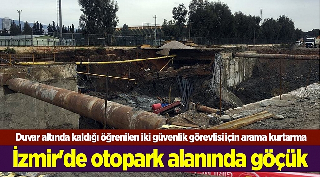 İzmir'de otopark alanında göçük