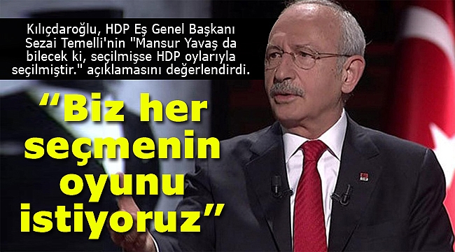Kemal Kılıçdaroğlu'ndan Sezai Temelli açıklaması! Bizi ilgilendirmez