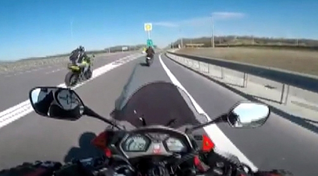 Kuzey Marmara Otoyolu'nda motosikletli ölümden kıl payı kurtuldu