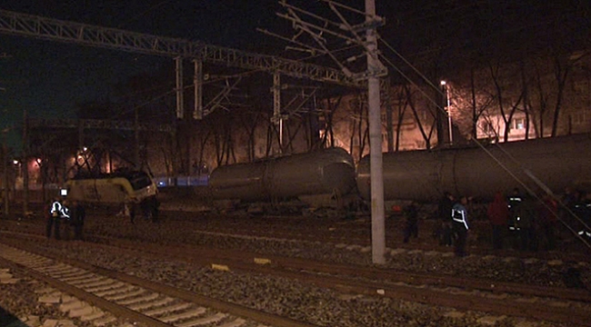 Sincan'da tren raydan çıktı
