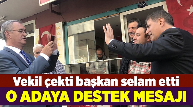 Vekil çekti başkan selam etti