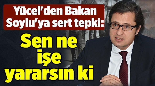 Yücel'den Bakan Soylu'ya sert tepki: Sen ne işe yararsın ki