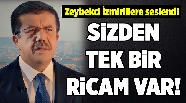 Zeybekci İzmirlilere seslendi