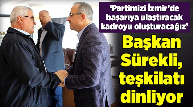 Başkan Sürekli, teşkilatı dinliyor