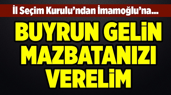 İmamoğlu mazbatasını alıyor...
