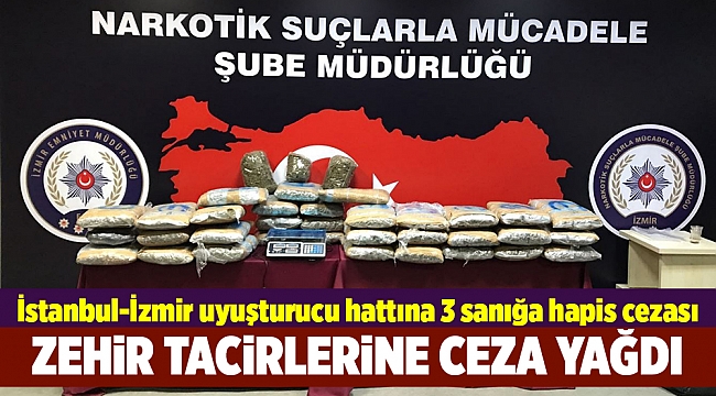 İstanbul-İzmir uyuşturucu hattına 3 sanığa hapis cezası
