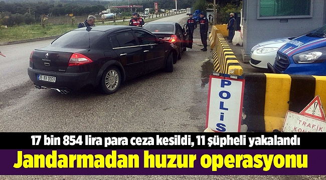 İzmir&#039;de jandarmadan huzur operasyonu