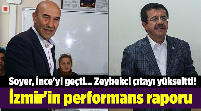 İzmir&#039;in performans raporu: Soyer, İnce&#039;yi geçti... Zeybekci çıtayı yükseltti!