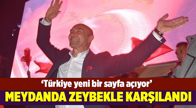 Tunç Soyer meydanda zeybekle karşılandı