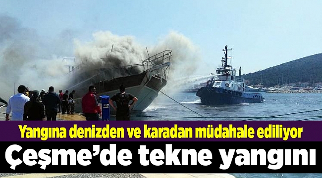 Ünlü tatil merkezinde tekne yangını