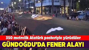 350 metrelik Atatürk posteriyle yürüdüler