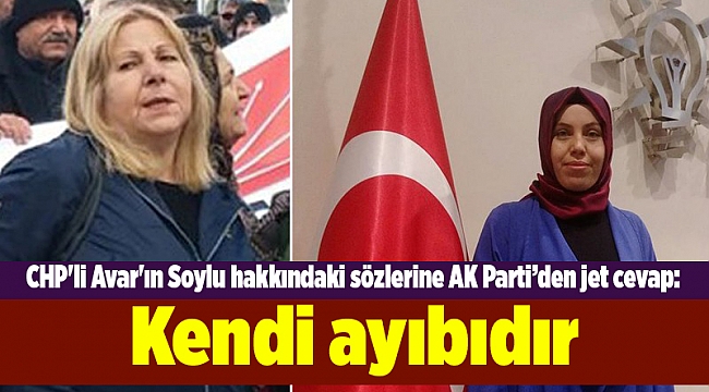 CHP&#039;li Avar&#039;ın Soylu hakkındaki sözlerine AK Parti’den jet cevap: Kendi ayıbıdır