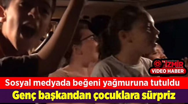 Genç başkandan çocuklara sürpriz