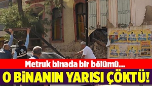 İzmir'de metruk binada çökme