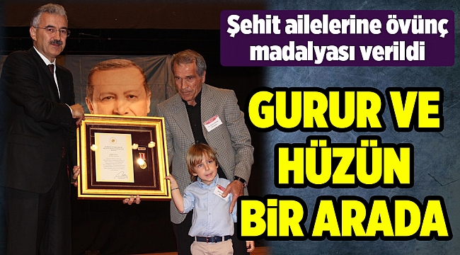 Şehit ailelerine övünç madalyası verildi