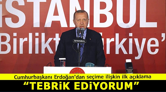 Cumhurbaşkanı Erdoğan'dan Ekrem İmamoğlu'na tebrik!