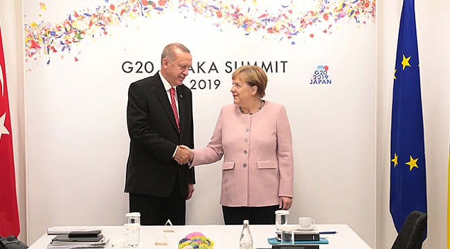 Cumhurbaşkanı Erdoğan, Merkel ile görüştü