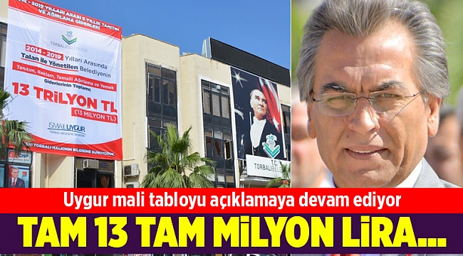Uygur mali tabloyu açıklamaya devam ediyor: Ağırlama, yemek ve reklama 13 milyon lira...