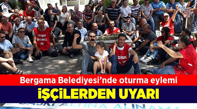 Bergama Belediyesi'nde oturma eylemi