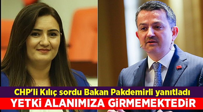 CHP'li Kılıç sordu Bakan Pakdemirli yanıtladı