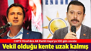 CHP'li Yücel'den AK Partili Kaya'ya 100 gün cevabı: Vekil olduğu kente uzak kalmış