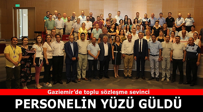 Gaziemir Belediyesi&#039;nde toplu sözleşme sevinci