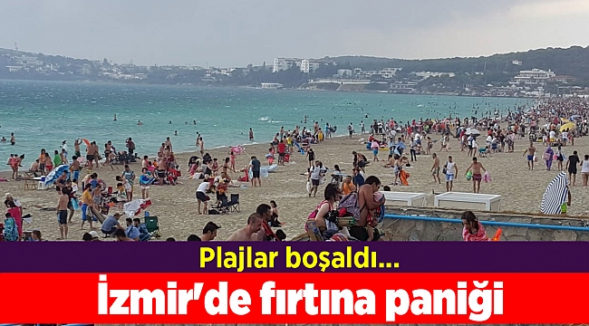 İzmir'de fırtına paniği