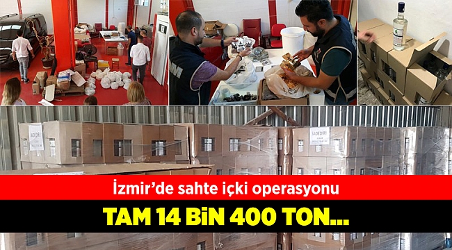 İzmir'de sahte içki operasyonu