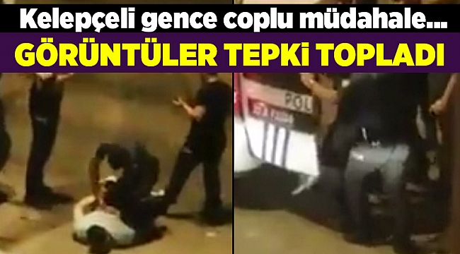 Kelepçeli gence coplu müdahaleye tepki