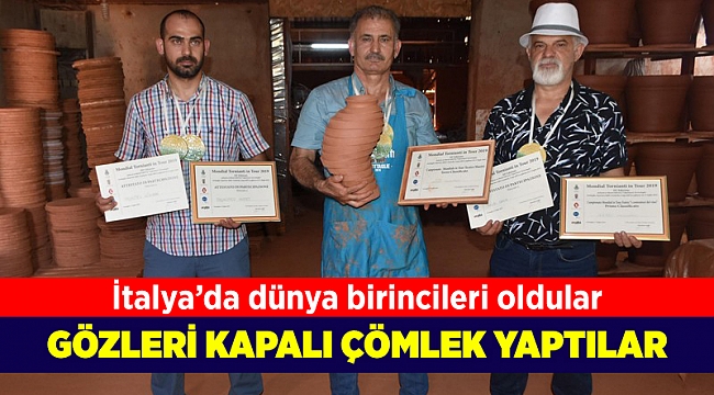 Menemenli çömlekçiler İtalya&#039;da dünya birincisi oldu