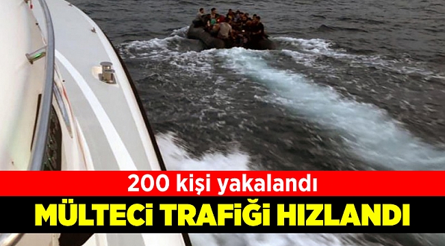 Sahil Güvenlik ekipleri 200 kaçak göçmeni yakaladı