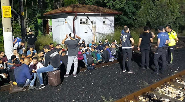 Trende 40 kaçak göçmen yakalandı