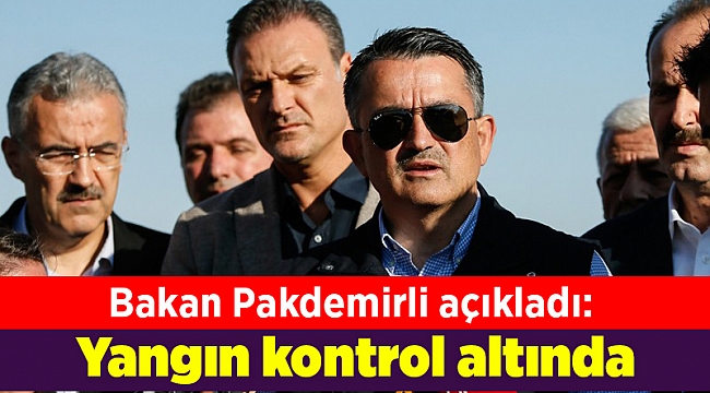 Bakan Pakdemirli açıkladı: Yangın kontrol altında