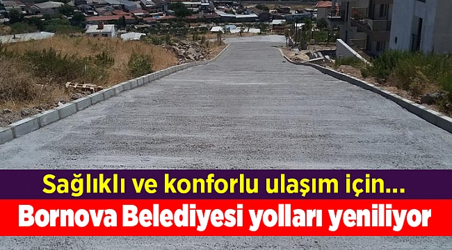 Bornova Belediyesi yolları yeniliyor