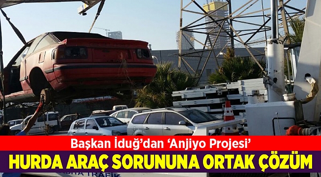 Bornova&#039;da yollara park eden hurda araç sorununa ortak çözüm